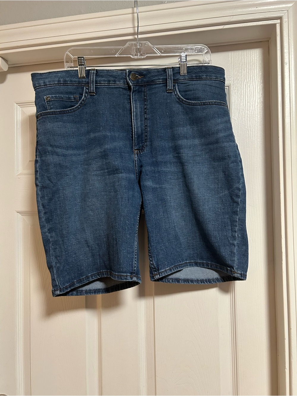 Lee Women’s Blue Denim Bermuda Shorts - Classic Casual